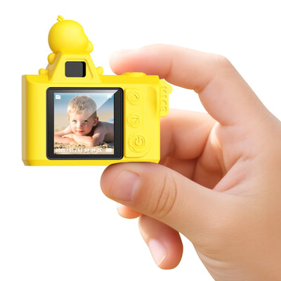 Mini Digitalkamera für Kinder – Maxmango 1,3 Zoll 1080P HD Retro Kamera, 64 GB Süße Kinder Kamera Spielzeug Fotokamera, Geschenke für Jungen und Mädchen 3, 4, 5, 6, 7, 8, 9, 10 Jahre (Gelb)