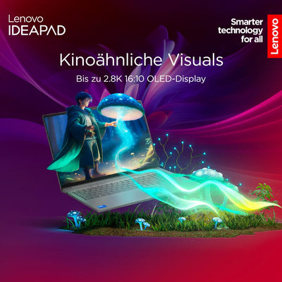 Lenovo IdeaPad Slim 5i Laptop | 14" OLED WUXGA Display | Intel Core i7-13620H | 16GB RAM | 512GB SSD | Intel UHD Grafik | Windows 11 Home | QWERTZ | Luna Grau | 3 Monate Premium Care