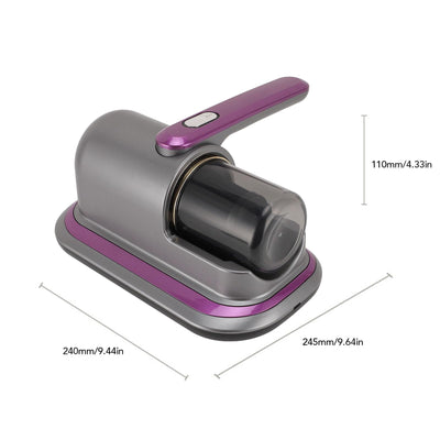 Bettstaubsauger 12000Pa Saug-UV-Beleuchtung, Handmatratzensauger mit 180-ml-Staubbecher für Alle Haushaltsreinigungsbedürfnisse, One-Touch-Bedienung