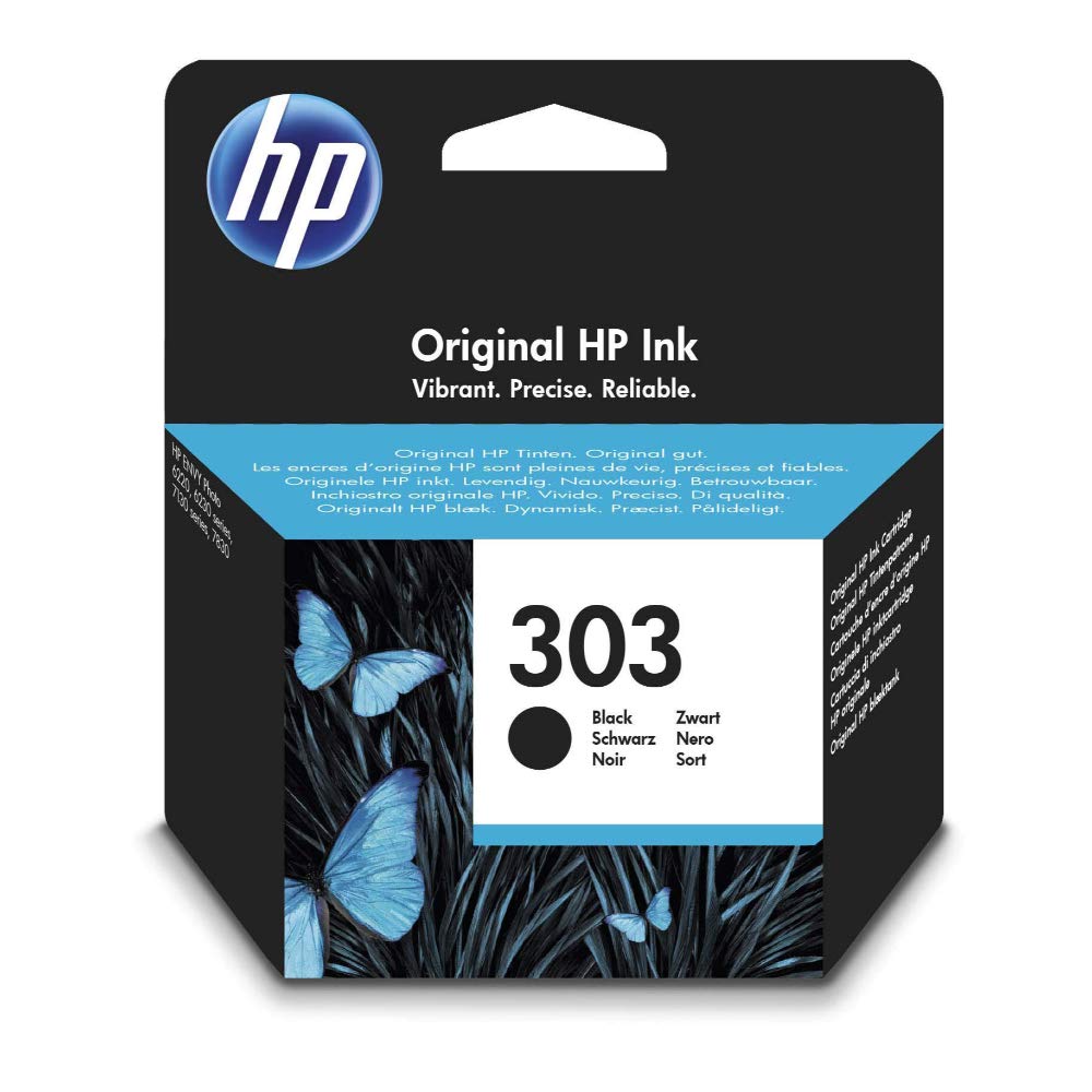 HP 303 (T6N02AE) Original Druckerpatrone Schwarz für HP ENVY 6200, 7100, 7134, 7220e, 7221e, 7224e, 7800, 7900e HP Tango Printer , (1er Pack)