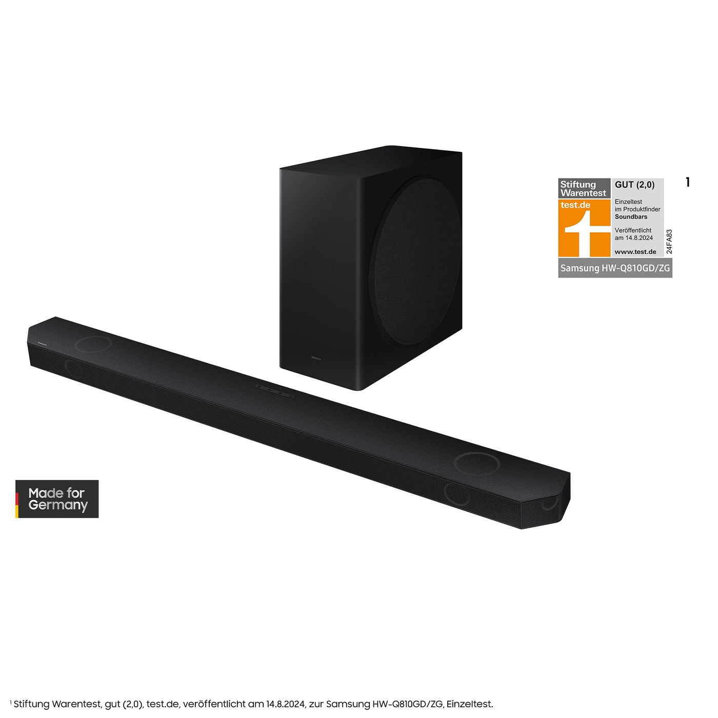 Samsung HW-Q810GD 5.1.2-Kanal Q-Soundbar für TV-Geräte, Bluetooth-Lautsprecher mit kabellosem Dolby Atmos / DTS:X, Q-Symphony, SpaceFit Sound Pro [2024]