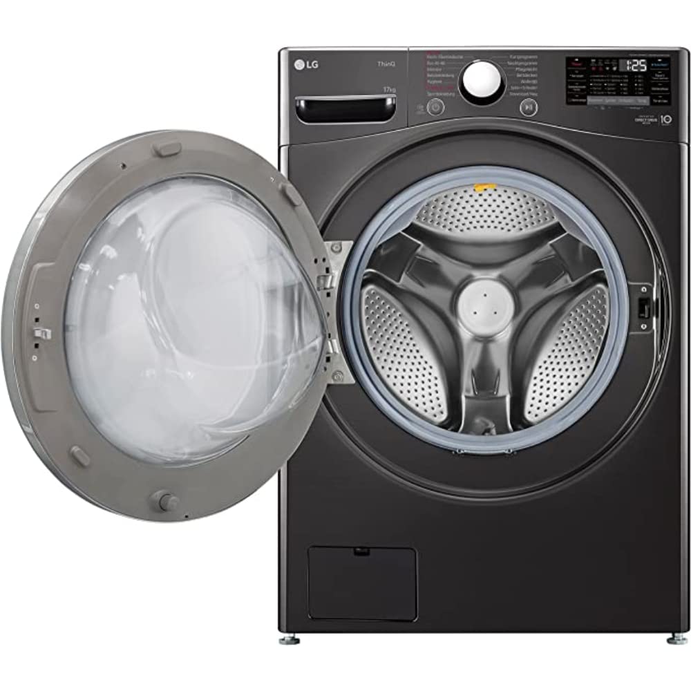LG F11WM17TS2B, Frontlader-Waschmaschine 17 kg, Klasse E, 1.100 U./Min., 70x77x99 cm, Turbowash 59 Minuten, 6 Motion DirectDrive, Wi-Fi, Metallic Black Steel