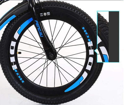 MU Mountainbike Für Kinder, Kleinstahlrahmen Mit Variabler Geschwindigkeit Kinderfahrrad Für 6-12 Jahre Alt Jungen Mädchen, Schüler Gebirgsfahrrad Mit Kessel Und Rücksitz, 6-Gang, Blau, 22Inch