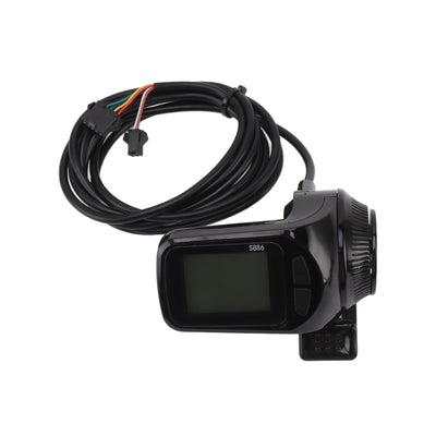 BuyWeek Elektrofahrrad Brushless Motor Controller Kit, 36V 48V 60V 1000W 38A Sinuswellen Bürstenloser Controller 886 Daumengas mit LCD Display für E-Bike Elektroroller