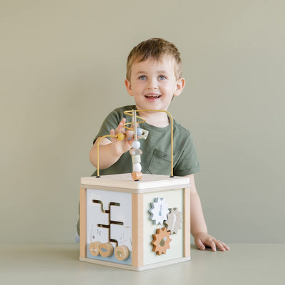 Little Dutch 7109 FSC Holz Aktivitäten-Würfel Motorikschleife - Little Goose