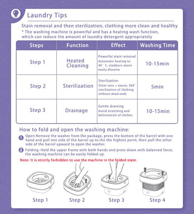 8L Portable washing machine, Mini camping waschmaschine faltbare für Camping/Zuhause/Schlafsäle/Socken/Unterwäsche(EU power)