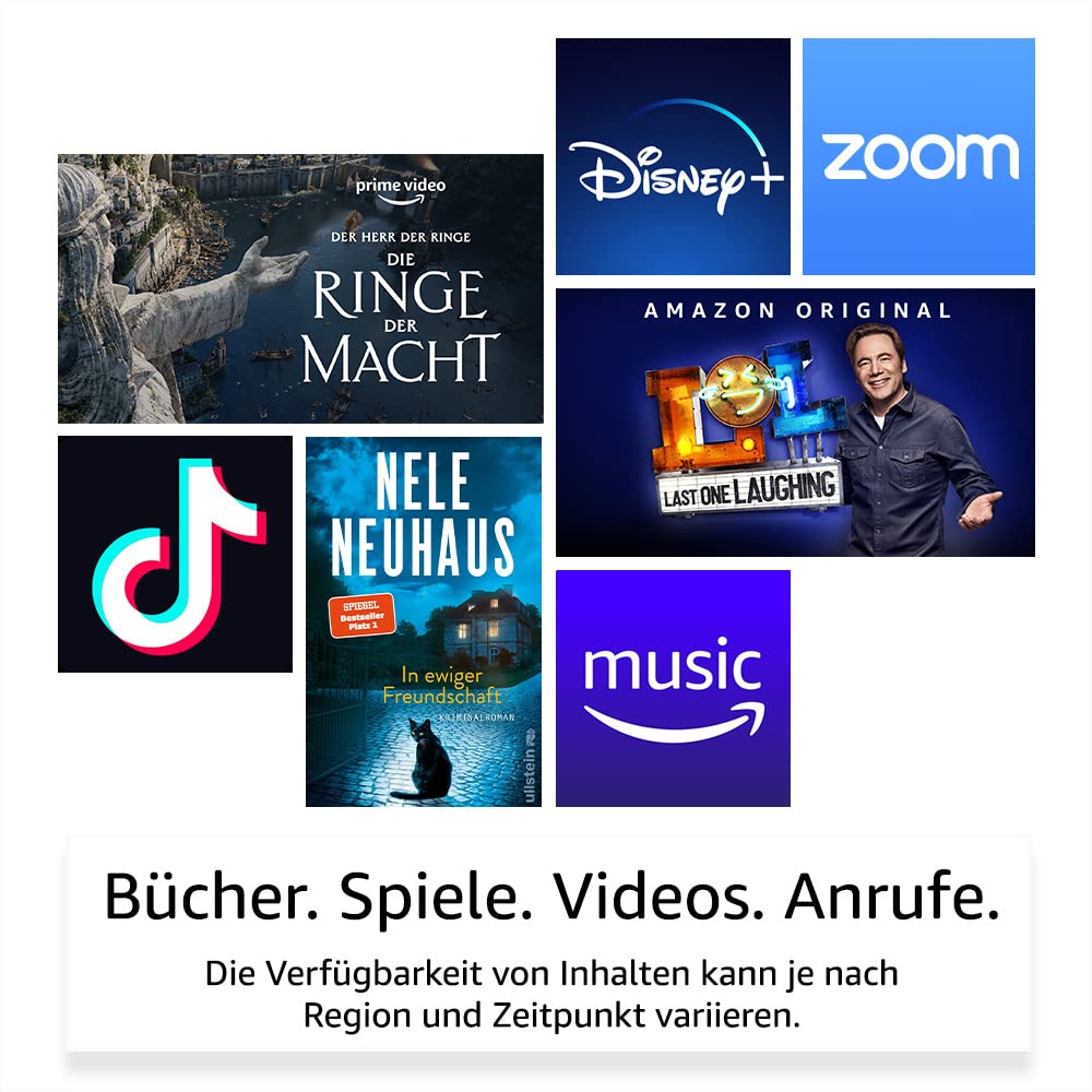 Fire 7-Tablet, 7-Zoll-Display, 32 GB, neuestes Modell (2022), schwarz Mit Werbung