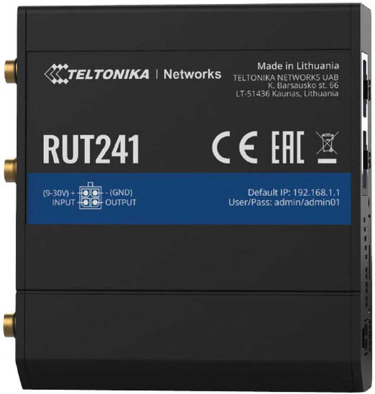 Teltonika RUT241 Industrial LTE WiFi Router, 4G-RUT241
