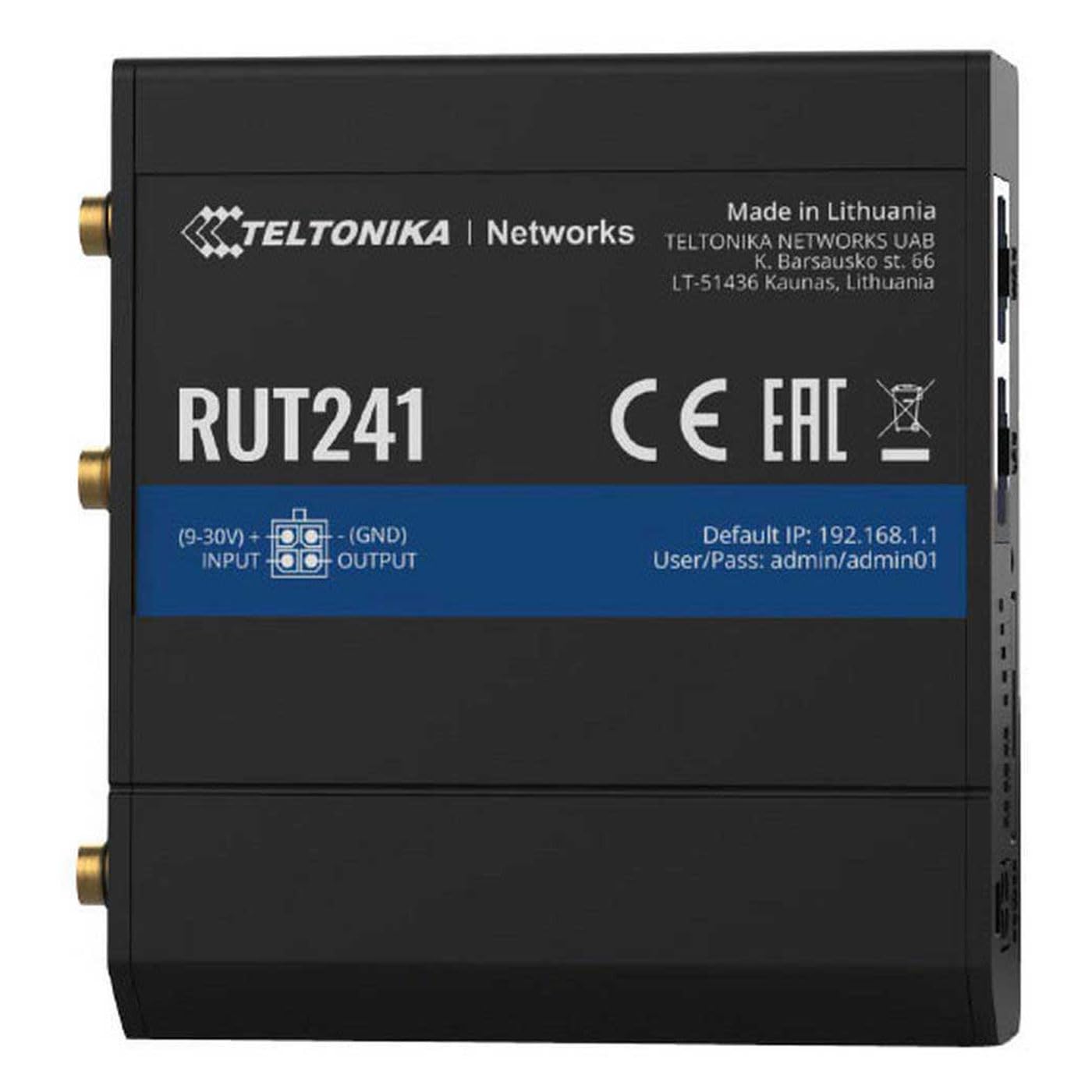 Teltonika RUT241 Industrial LTE WiFi Router, 4G-RUT241