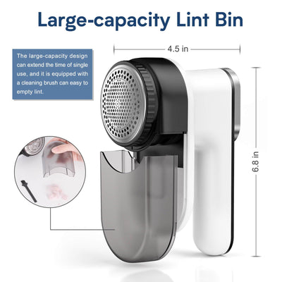 HAPPHOOH Fusselrasierer Elektrische, Fusselentferner USB Aufladbar, 3 Geschwindigkeiten einstellbar, LED anzeige, Entfussler Entfernt Knötchen für Kleidung, Sofa