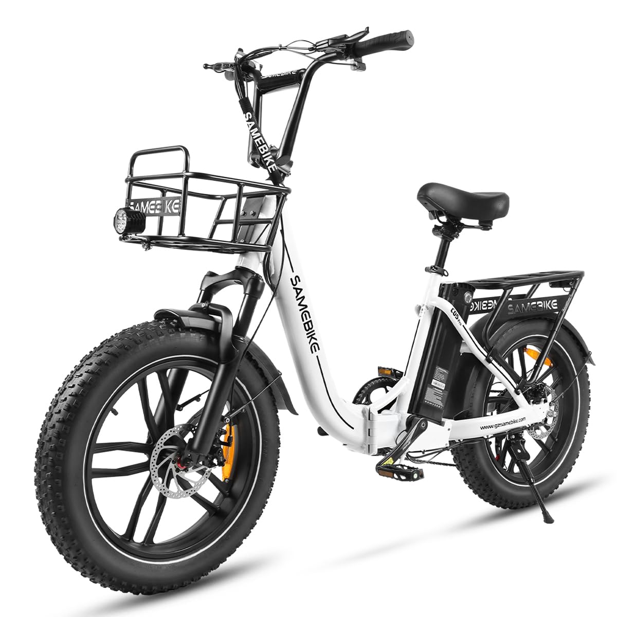 SAMEBIKE E-Bike Klapprad Elektrofahrrad mit 20"*4.0 Fat Tire, 13Ah Lithium-Akku für Lange Reichweite bis 80-120KM, 7-Gang-All-Terrain Ebike Herren für MTB, Strand & Schnee