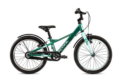 S'Cool XXlite EVO 18R 1S FL Kinder Mountain Bike (18", Green metallic/Aqua matt)