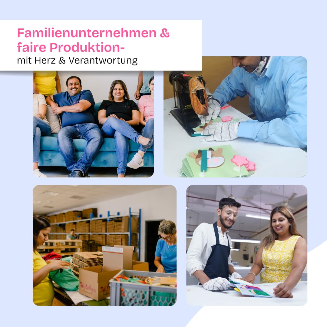 Jolly Designs – Mini Quiet Book Sonnenschein – Montessori Spielzeug ab 18 Monaten – Motorik & Kreativität fördern – Busy Book aus Filz – Handgefertigtes Filzbuch – Perfekt für unterwegs & Reisen