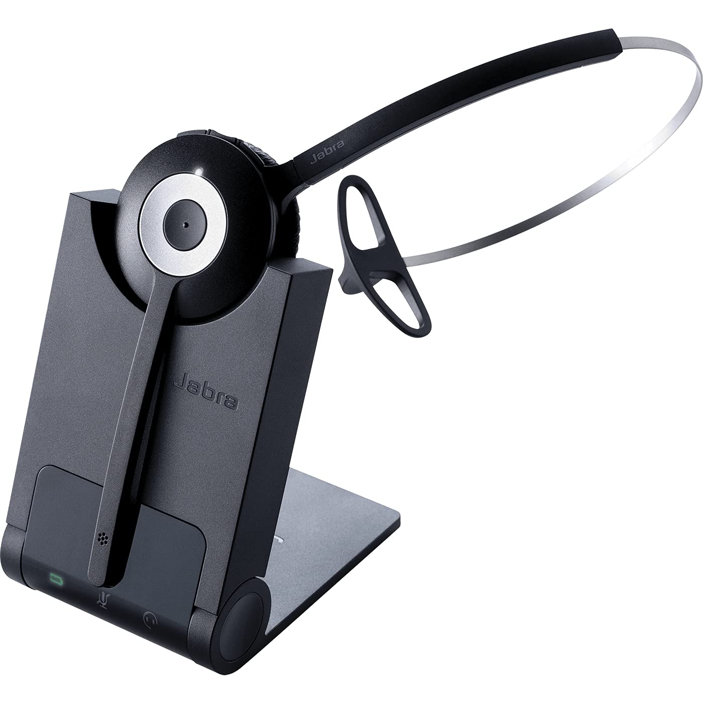 Jabra Pro 920 DECT Kabelloses On-Ear Mono Headset - HD Voice und Noise Cancelling - ganztägige Akkulaufzeit - optimal zur Verwendung mit Tischtelefonen in Europa - EU-Stecker, Schwarz