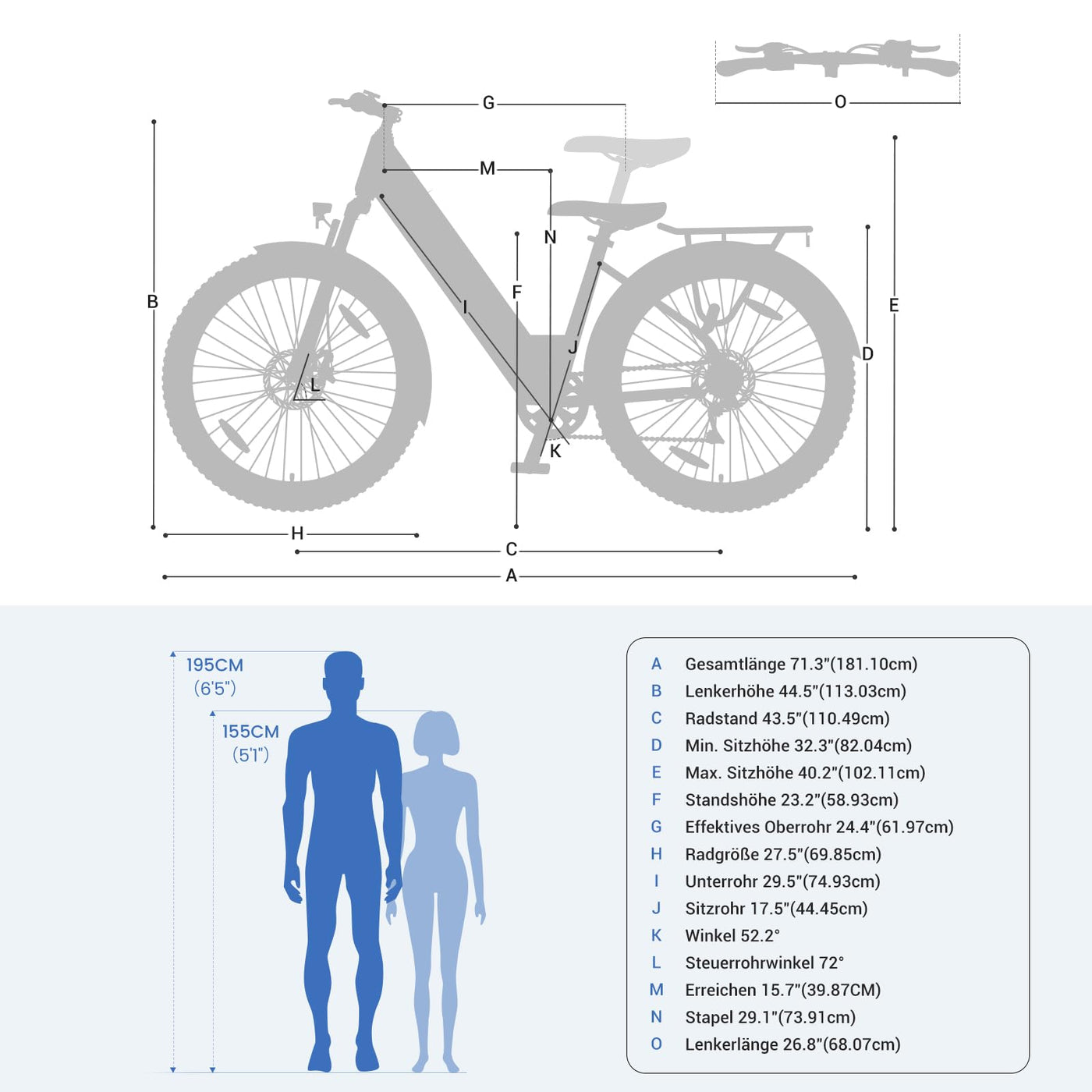 Touroll 27,5 Zoll E Bike, Elektrofahrrad E-Bike Herren Damen mit 36V 15.6Ah 561.6Wh Akku, Bis zu 100KM, 250W Motor, E-Fahrrad mit 7-Gang-Getriebe, Pedelec Citybike EBike für Trekking J1 ST
