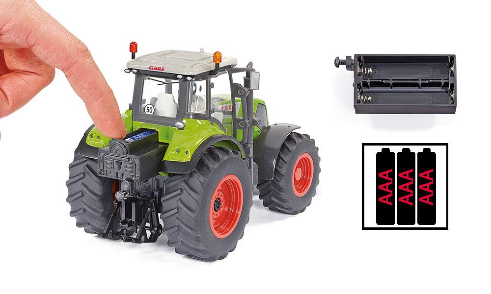 siku 6882, Ferngesteuerter Claas Axion 850 Traktor, 1:32, Inkl. Fernsteuermodul, Metall/Kunststoff, Grün, Batteriebetrieben, Kompatibel mit Anbaugeräten