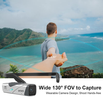 ORDRO Videokamera EP8 Tragbare Kamera mit 4K 60fps, 2-Achsen-Gimbal-Stabilisator, WiFi, Ohne Fernbedienung & 64GB MikroSD Karte