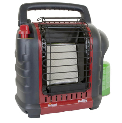 Mr Heater Tragbarer Gasheizer MH9BDF - Gasheizung mit Gasflasche - Gasheizstrahler - Räume bis zu 26M2 - Geeignet für Propan G31 und Butan/Propan G30+31 Patronen - Schwarz/Rot