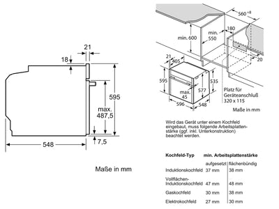 NEFF B54CR31N0 Einbau-Backofen N70, Integrierbarer Backofen 60 x 60cm, Slide&Hide, Full Touch TFT-Display, Automatikprogramme, Soft Open & Close, Edelstahl