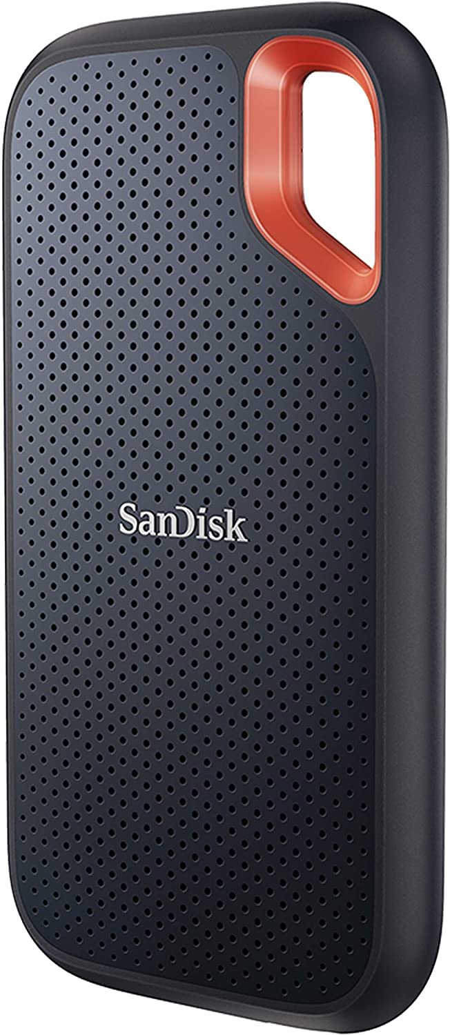 SanDisk Extreme Portable SSD 4 TB (tragbare NVMe SSD, USB-C, bis zu 1.050 MB/s Lesegeschwindigkeit und 1.000 MB/s Schreibgeschwindigkeit, wasser- und staubbeständig) Schwarz