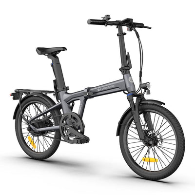 ADO E-Bike Air 20Ultra E-Fahrrad Faltbar, klapprad Riemenantrieb,Citybike, Automatische 3-Gang-Nabenschaltung – interne Schaltung, Hintermotor, ebike Damen/Herren,StVZO (Grau)
