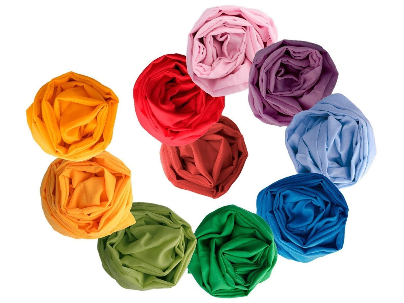 HANS NATUR Bio Spieltücher 100% Bio-Baumwolle (KBA) GOTS Zertifiziert, Herbstfarben, 115 x 105 cm, 10er-Set