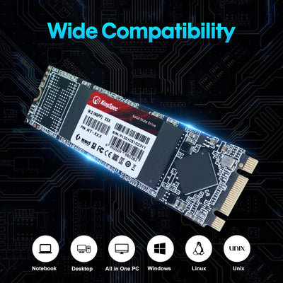 KingSpec 512GB M.2 SSD 2280, Interne Solid State Hard Drive-SATA iii 6Gb/s, M2 NGFF Disco Duro für Desktop Laptop (Lese-/Schreibgeschwindigkeit bis zu 580/520MB/s)