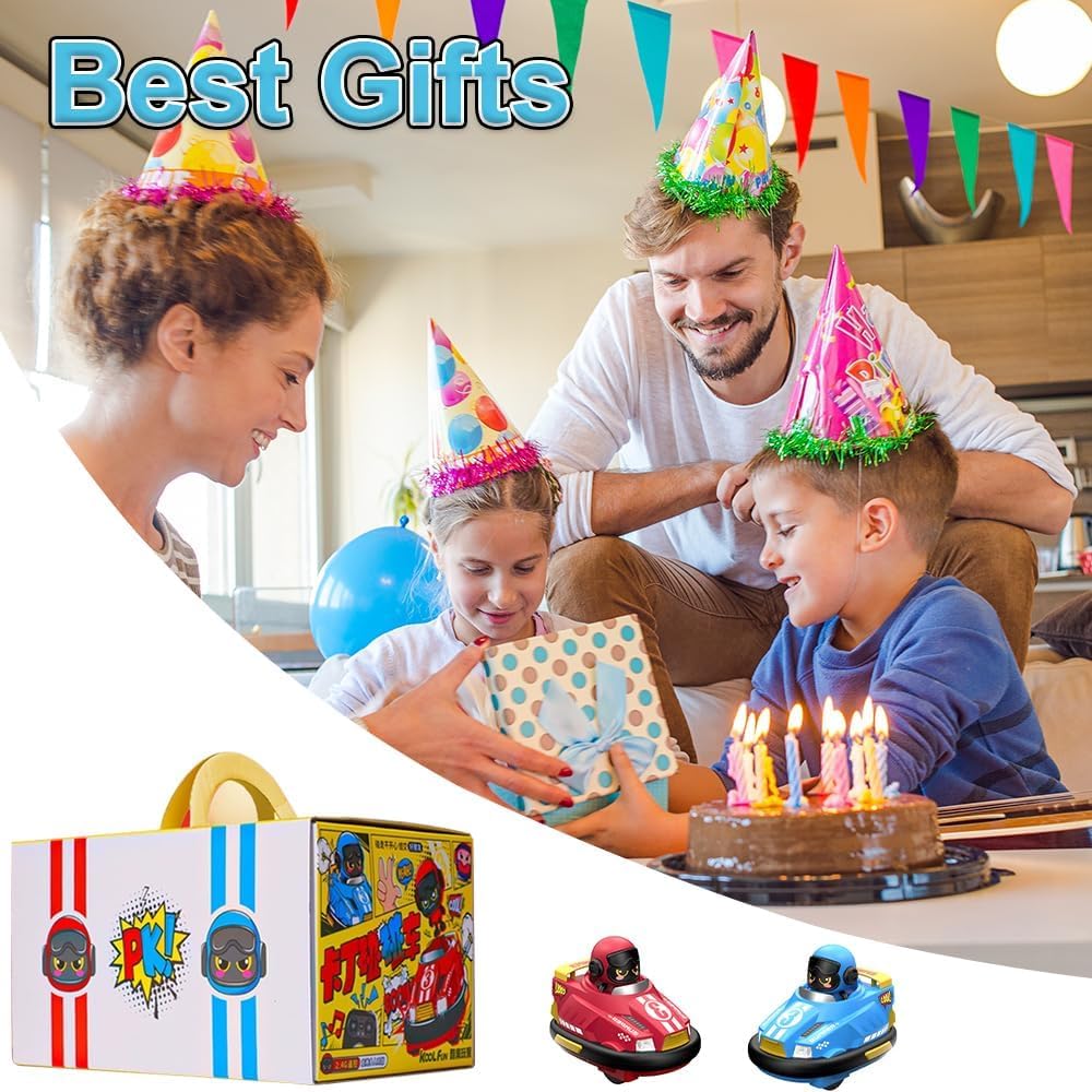 OBEST Ferngesteuertes Auto Spielzeug für Zwei Gegeneinander 2 Stück Kollision Spielzeugauto Kann Mehr als Eine Person Gegeneinander, mit Coolen Lichtern und Musik,Geschenke für Jungen und Mädchen