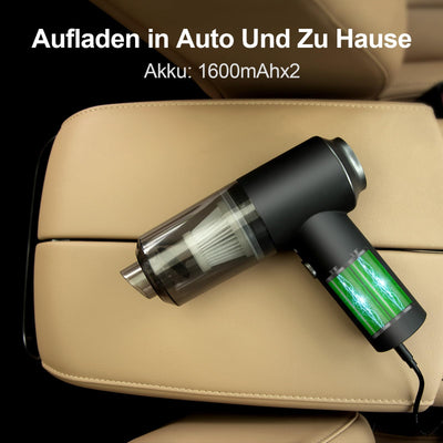 ASFSKY 8000Pa Kabelloser Handstaubsauger, 3600 mAh Akku Handstaubsauger, 2-in-1 Mini-Staubsauger, Autostaubsauger, Tragbarer Staubsauger mit 300ml Staubkammer für Auto, Tierhaare, Computer (Schwarz)