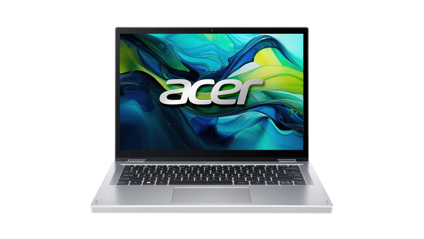 Acer Aspire 3 Spin (A3SP14-31PT-C31L) Convertible Notebook | 14" WUXGA IPS Touch-Display | Intel N100 | 4 GB RAM | 128 GB SSD | Intel UHD Grafik | Windows 11 | QWERTZ Tastatur | Silber