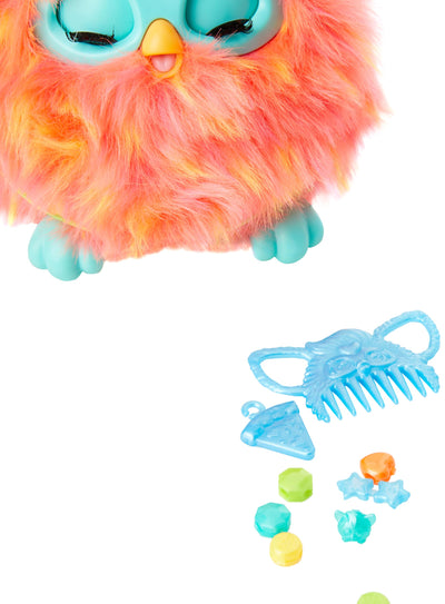 Furby Korallenroter Plüsch, interaktiv – Französische Version (Die Verpackung kann variieren)