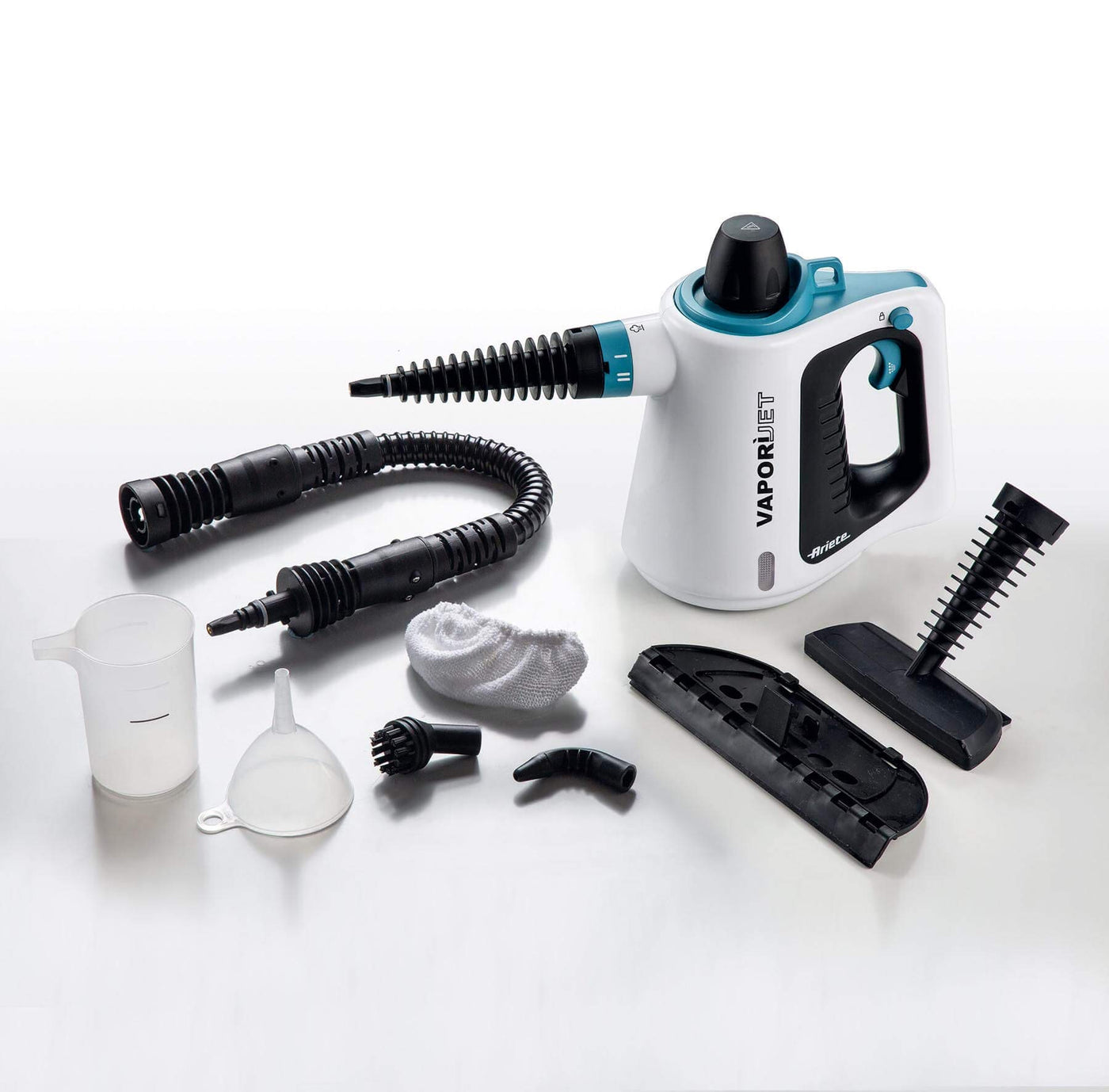Ariete 4137 Vaporì Jet, Multifunktions-Dampfreiniger, Beseitigt 99,9% der Keime und Bakterien Ganz Ohne Reinigungsmittel, Einsatzbereit in 3 Minuten, Druck 3,5 bar, Inklusive Zubehörset