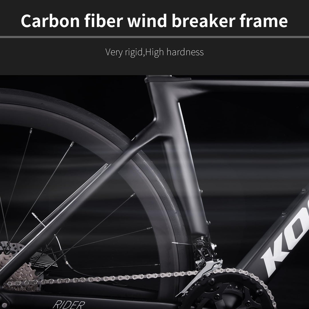 KOOTU Carbon Rennrad, T800 Leichtes Carbonfaser-Rahmen-Rennrad mit 105 –  Testberichte aus Berlin