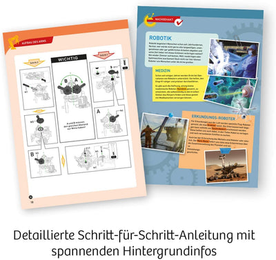 KOSMOS 620028 Roboter-Arm, Modellbausatz für deinen elektrischen Roboterarm, mit 5 Motoren und Steuereinheit, Einführung in die Welt der Robotik, Experimentierkasten