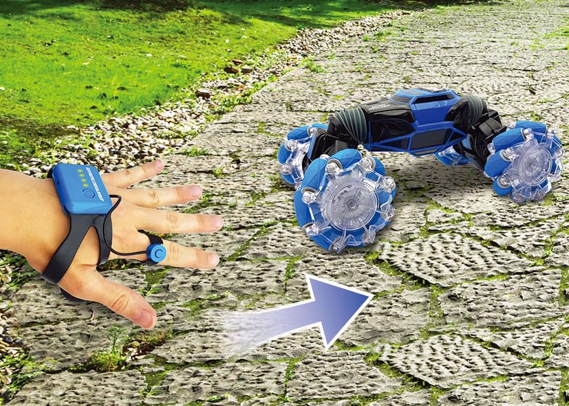 Lexibook, Extreme Crosslander, ferngesteuertes Offroad-Auto, bis zu 12km/h, Lichteffekte, inkl. Fernbedienung & Armband zur Gestensteuerung, Musik, wiederaufladbar, RC50