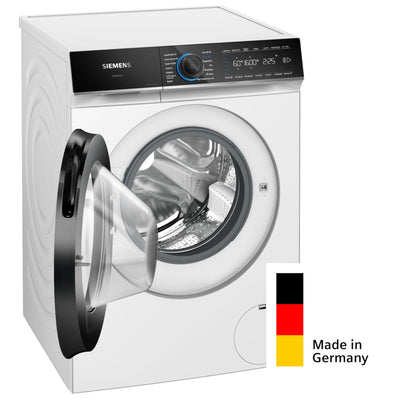 Siemens WG46B2071, iQ700, Smarte Waschmaschine 9 kg, 1600 UpM, Made in Germany, Antiflecken-System, smartFinish Bügelhilfe, schneller Waschen mit speedPack XL, Mini load für Einzelteile, aquaStop