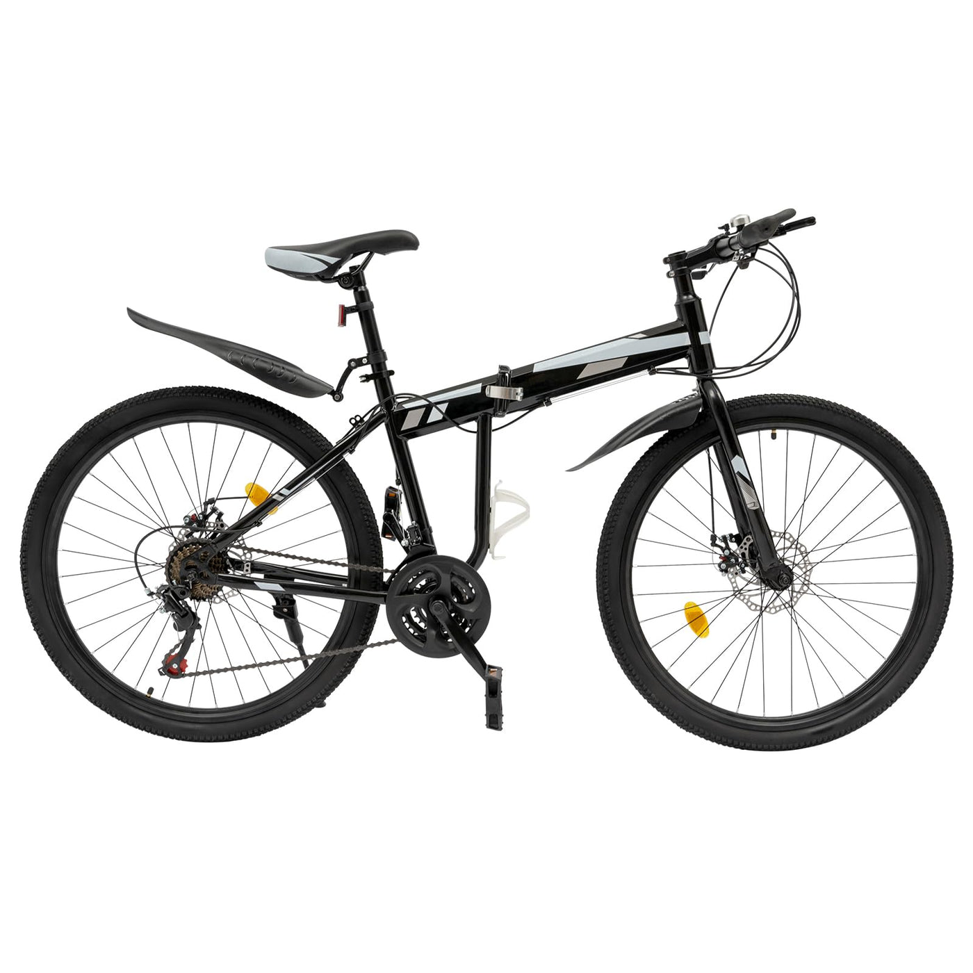 AOOUNGM 26 Zoll Mountainbike Erwachsenen, 21 Gang Fahrrad Jungen, Klappbares Hochkohlenstoffhaltiger Stahl MTB, Mountainbike für Damen & Herren