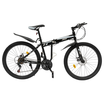 AOOUNGM 26 Zoll Mountainbike Erwachsenen, 21 Gang Fahrrad Jungen, Klappbares Hochkohlenstoffhaltiger Stahl MTB, Mountainbike für Damen & Herren