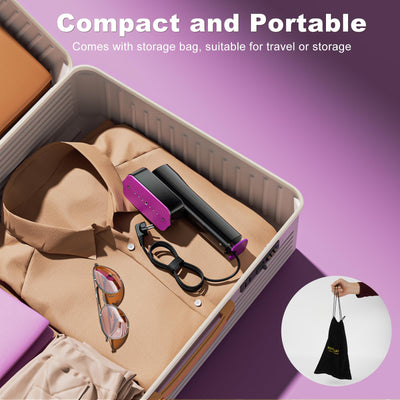 Tragbarer Dampfglätter, 1300W Reise Dampfglätter mit 100ml Wasser Tank, 2 In 1 Steamer Dampfglätter Bügeleisen, 1.32 lbs Leicht Hemdenbügler, Reisegröße Tragbares Mini Steam Iron für Reisen Haus