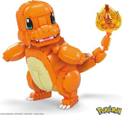 Mega Construx HHL13 - Pokémon Jumbo Glumanda Bauset, Spielset mit 750 Bausteinen und beweglichen Gliedmaßen, Spielzeug für Kinder ab 10 Jahren
