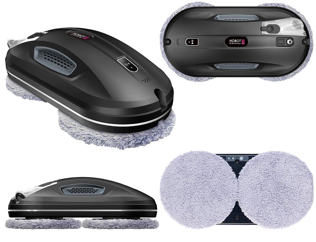 Sichler Exclusive Fenstersaugroboter: HOBOT-388 Profi-Fensterputz-Roboter, Sprüh-Funktion, App (Fensterputzautomat, Profi-Fensterputzroboter, Elektrischer Fensterreiniger)