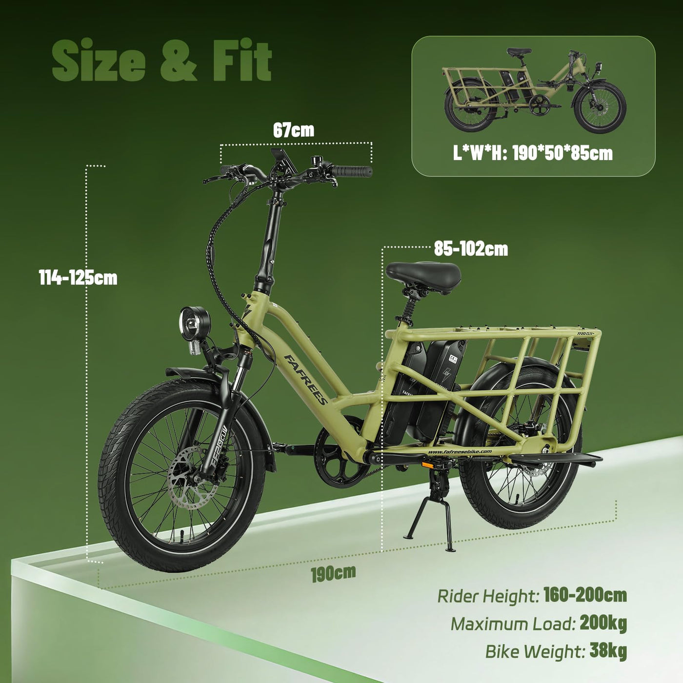 Fafrees FF20 CUV Familie Elektro Fahrrad 20 Zoll [ Offiziell ] Damen E Bike Herren 25km/h Pedelec, 200kg 75N.m, 12Ah 48V*2 Akku, Hydraulischbremsen Fatbike für Erwachsene (Kindersitz, Grau)