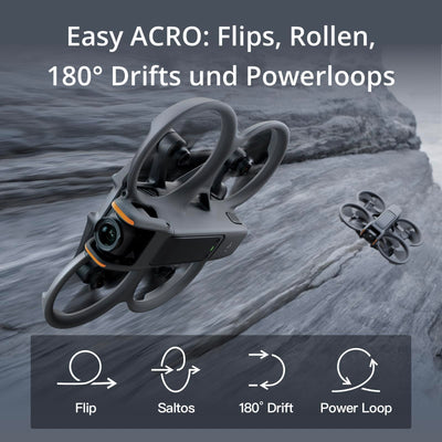 DJI Avata 2 Fly More Combo (3 Akkus), FPV-Drohne mit 4K-Kamera, 69 Minuten max. Flugzeit, Akrobatik auf Tastendruck, Kameradrohne mit Goggles 3 und RC Motion 3, mit Propellerschutz