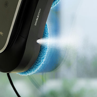Cecotec Robot Fensterreiniger Conga Windroid 1090 Double Spray Connected 3in1; Sprüht, reinigt und trocknet, Doppelspray, APP, Fernbedienung, 8Modi, Aktionsradius 7,5m, Sicherheitskordel, Reinigungsse