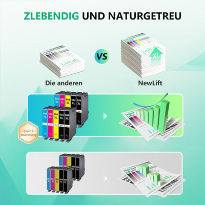 NewLift 604XL Druckerpatronen Kompatibel für Epson 604 Patronen Epson 604XL für Expression Home XP-2205 XP-3200 XP-4200 XP-4205 XP-3205 Workforce WF 2935 WF 2930 (10er-Pack)