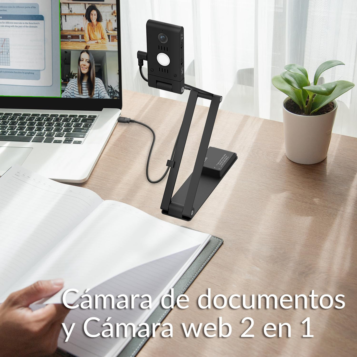 Innex DC500, Tragbare 13MP 4K USB Dokumentenkamera und Webcam, Rauschunterdrückungsmikrofon, Dualer Autofokus, Auto-Flip, Unterstützt Win/Mac/Chromebook, Für Fernunterricht und -lehre