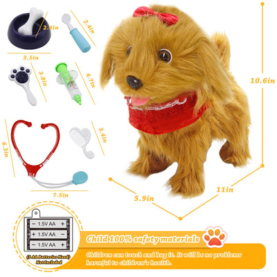 Jaydear Spielzeug Hund für Kinder,Fernbedienung Elektronisch Plüschwelpe Spielzeug Haustier,Interaktives Spielzeug Haustier Hund für Kleinkinder Mädchen Junge