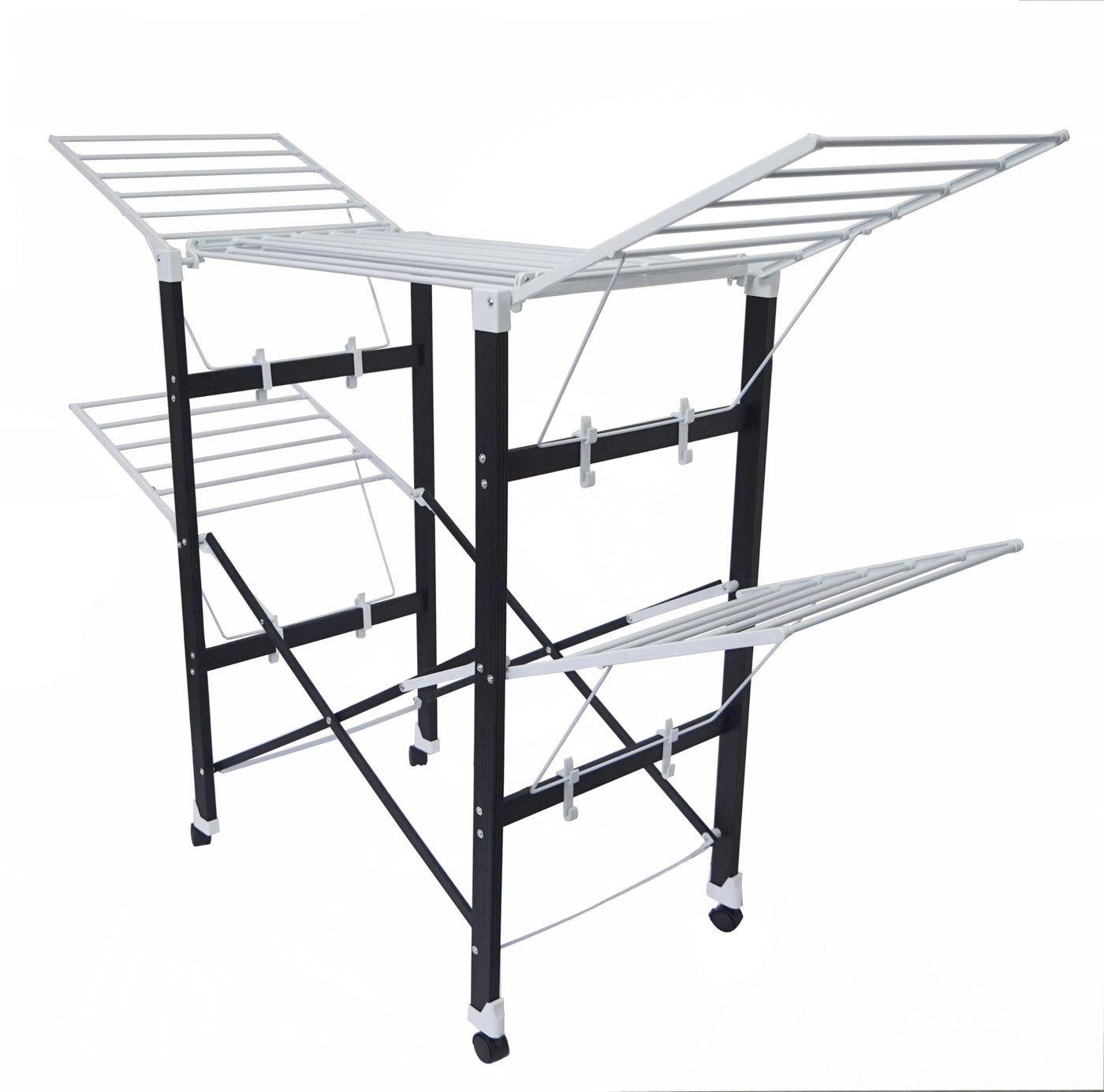 Loving Home® Faltbarer Wäscheständer, Standtrockner, Wäschetrockner Turm 175 x 83 x 112 cm mit Rollen, belastbar bis 35 kg, Trockenlänge 21 m