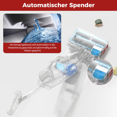 roborock Dyad Pro Combo 5-in-1 Nass Trockensauger Kabelloser 17000Pa Wischsauger mit Akku Staubsauger für Teppichreinigung, elektrische Minibürste und 2 Reinigungsköpfe, APP, Sprachsteuerung