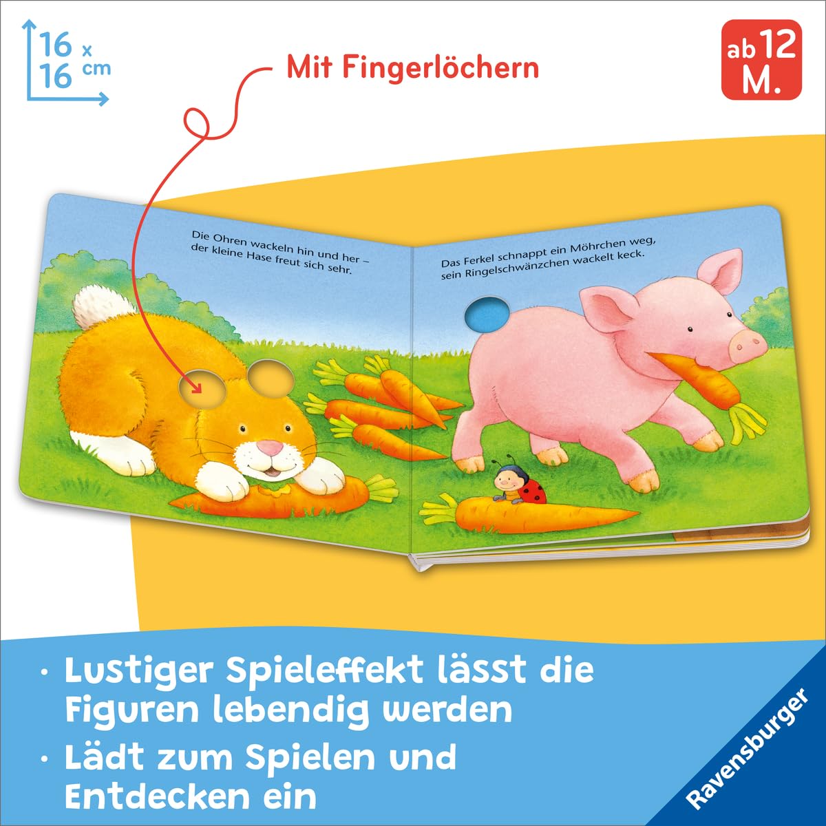 ministeps: Lustige Kribbel-Krabbel Tiere: Mein erstes Fingerspielbuch. Ab 12 Monaten.